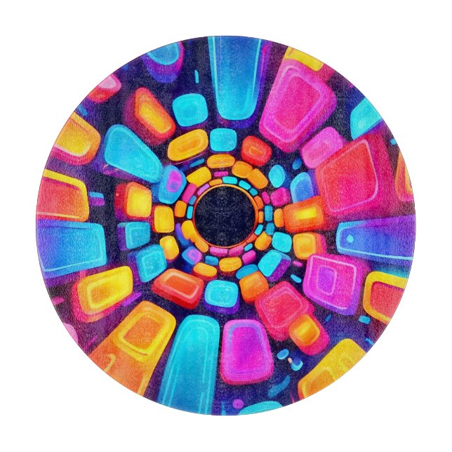 Neonformer Abstrakt Tunnelkonst (Framsidan)