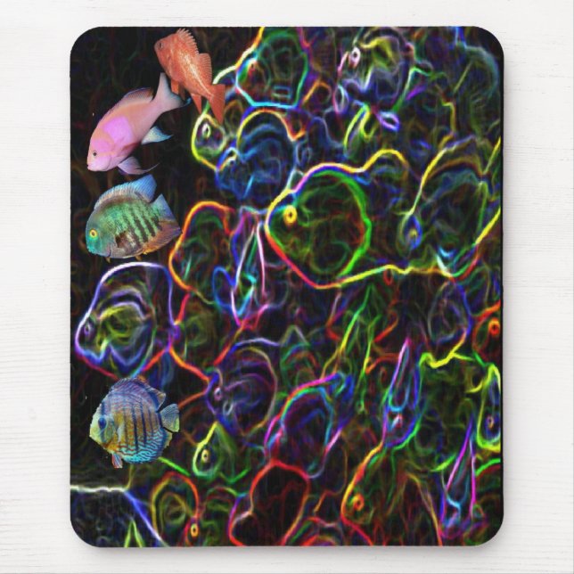 Neonfosm & direkt fiskmousepad musmatta (Framsidan)