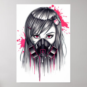 Neongasmaskflicka Poster
