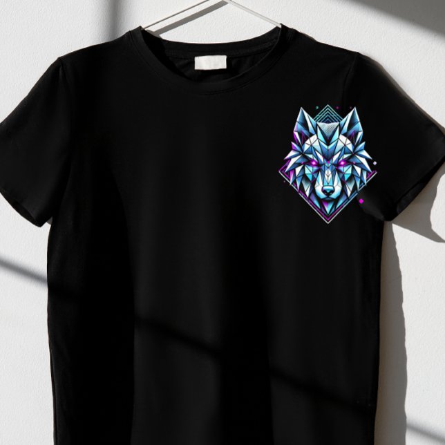 Neongeometrisk varg t shirt (Skapare uppladdad)