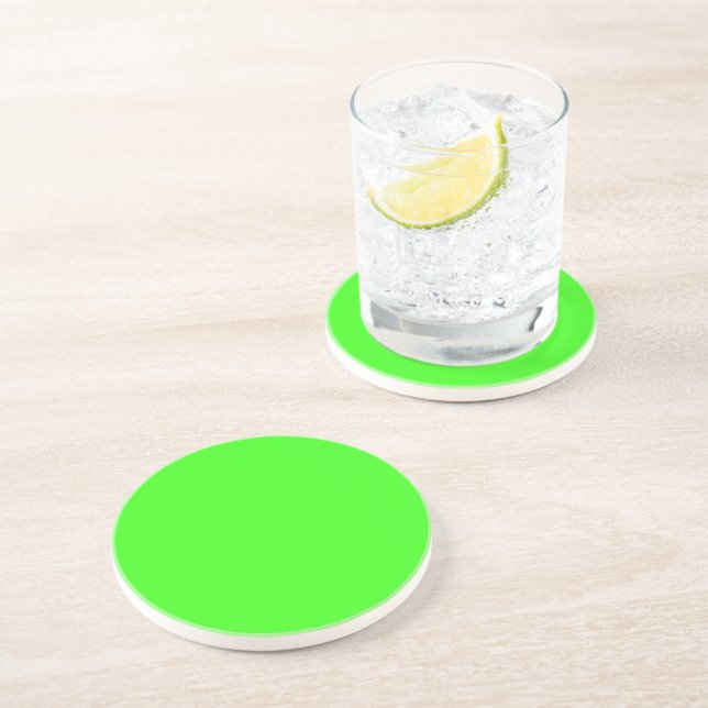 Neongrön anpassningsbar sandstenscoaster underlägg (Sidan)