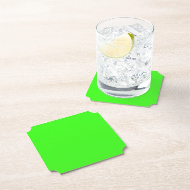 Neongrön biljett papper coaster underlägg papper (Insitu)