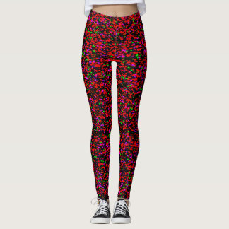 Neongrön drömmfångare-mandalabroderade leggings fö
