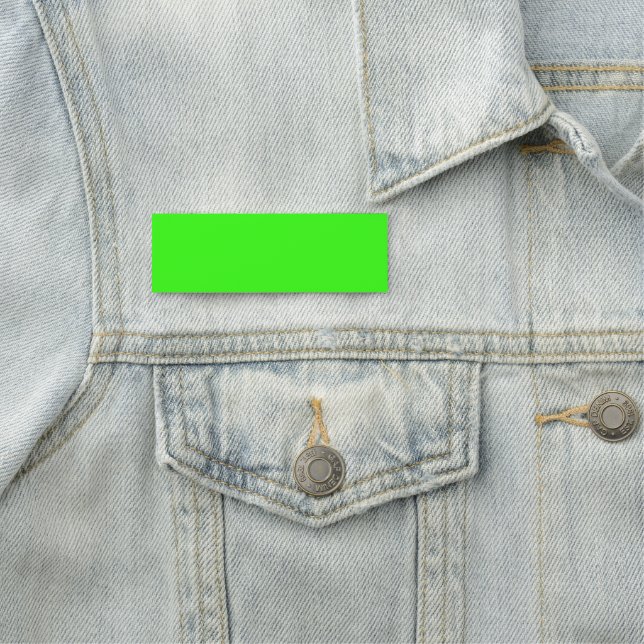 Neongrön ID-märkning – Anpassningsbar Namnbricka (På plats)