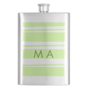 Neongrön randig grekisk mönsterbokstav monogram fickplunta