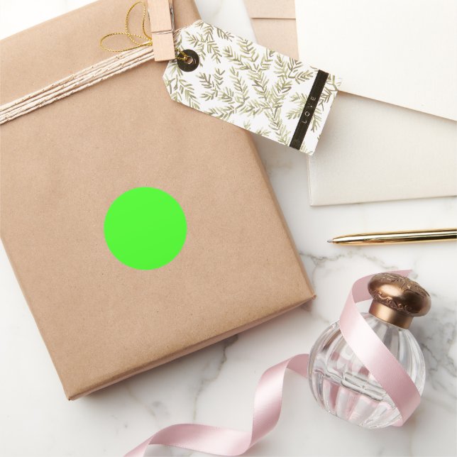 Neongrön Runt Klistermärke (Gifting)
