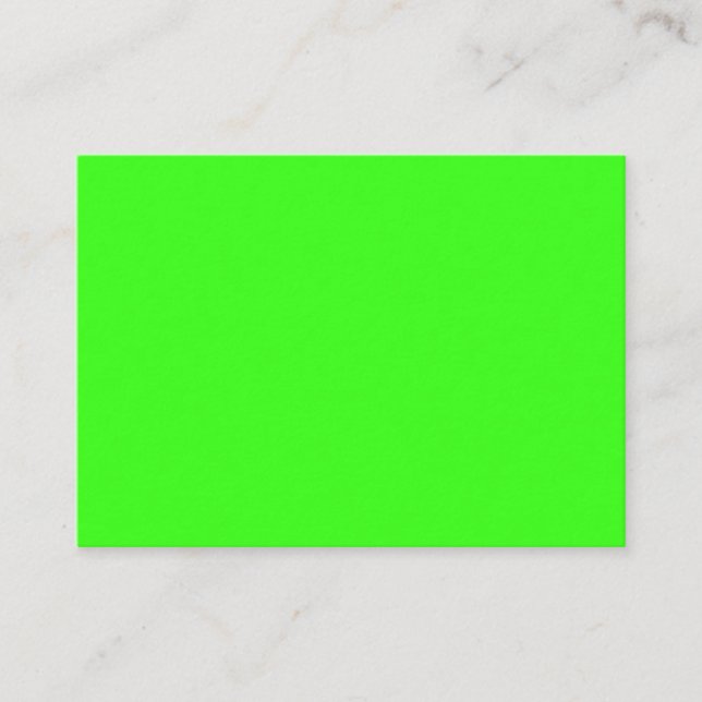 Neongrön specialdesignad inkludingkort tilläggskort (Framsida)