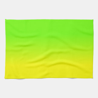 Neongrönt och neon gula Ombré skuggar färg bleknar Kökshandduk