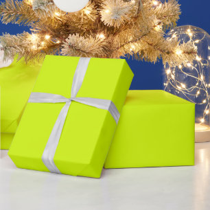 Neonhaltig Gult-Grönt Presentpapper