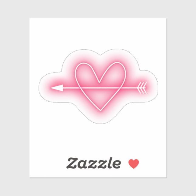 Neonhjärta Klistermärken (Ark)