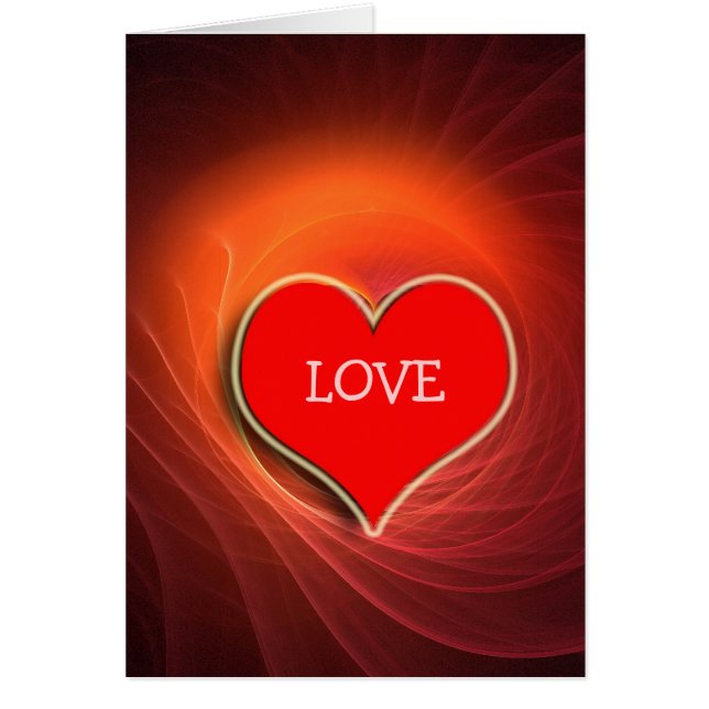 Neonhjärtakort Hälsningskort (Framsidan)