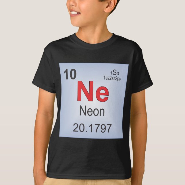 Neonindividinslag av det periodiska bord t shirt (Framsida)