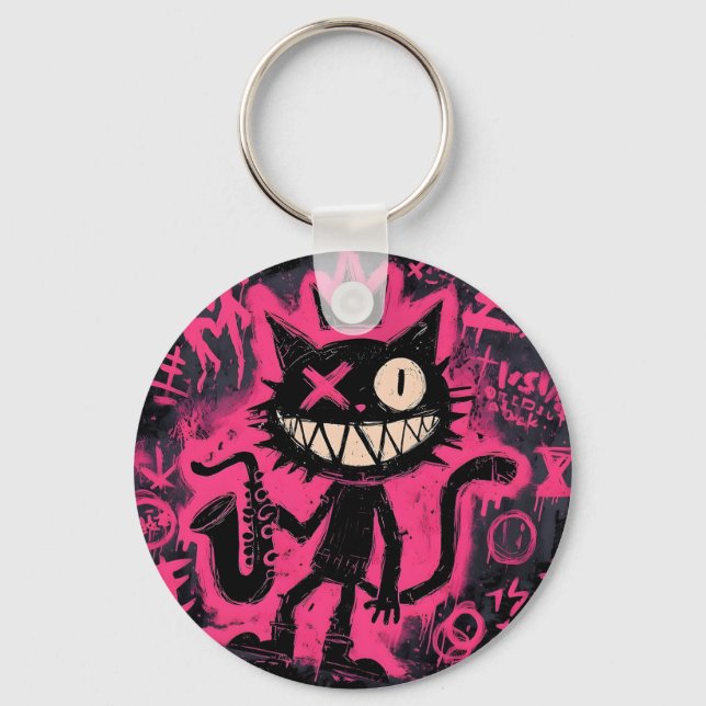 Neonkatta Kaos Nyckelring (Framsida)