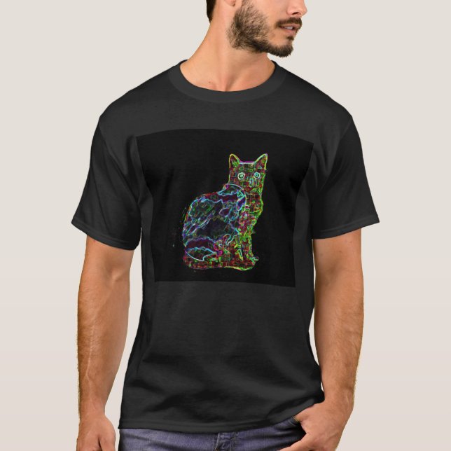 Neonkatten T Shirt (Framsida)