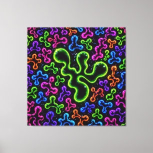 Neonklotter Canvastryck