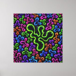 Neonklotter Canvastryck