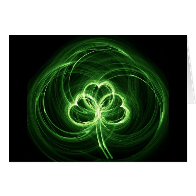 NeonklöverFractal Hälsningskort (Framsidan Horizontal)