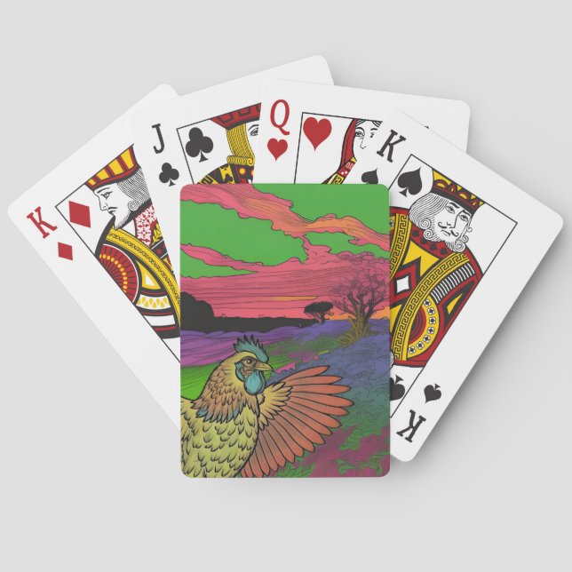 Neonkyckling anteckningsbok casinokort (Baksidan)