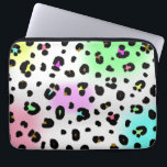 NeonLeopardelektronik hänger lös Laptop Fodral<br><div class="desc">En elektronik hänger lös att presentera för neonleopard för airbrush 80-tal inspirerad design för tryck.</div>