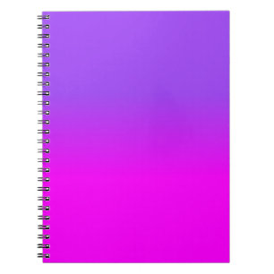 Neonlila och het rosa ombré nyans färg bleknar Sc Anteckningsbok