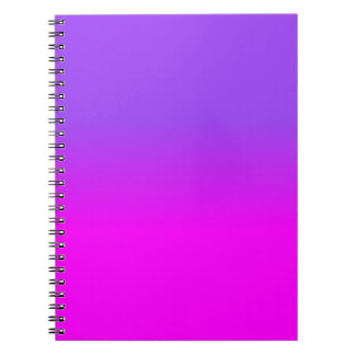 Neonlila och het rosa ombré nyans färg bleknar Sc Anteckningsbok