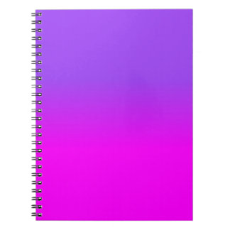 Neonlilor och shock rosa Ombre skuggar färg Anteckningsbok