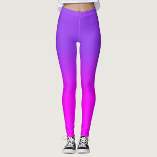 Neonlilor och shock rosa Ombre skuggar färg Leggings