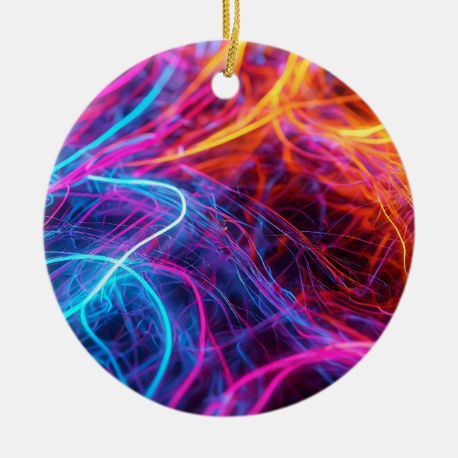 Neonlinjer Julgransprydnad Keramik (Framsidan)