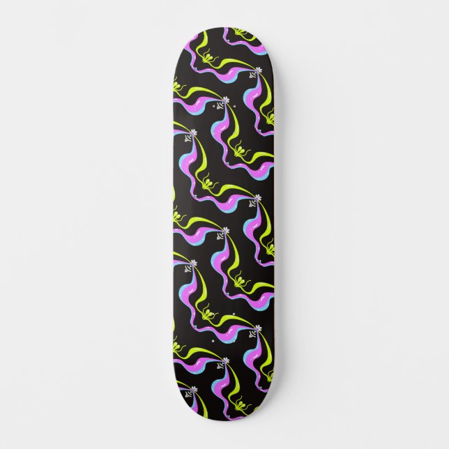 Neonljudvåg  mini skateboard bräda 18,5 cm (Framsida)