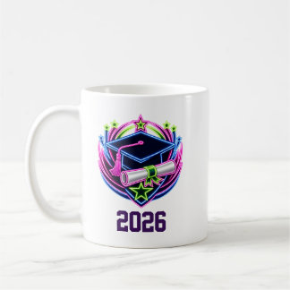 neonljus examenslogotyp kaffemugg