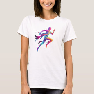 Neonlöpare Abstrakt Sportkonst T Shirt