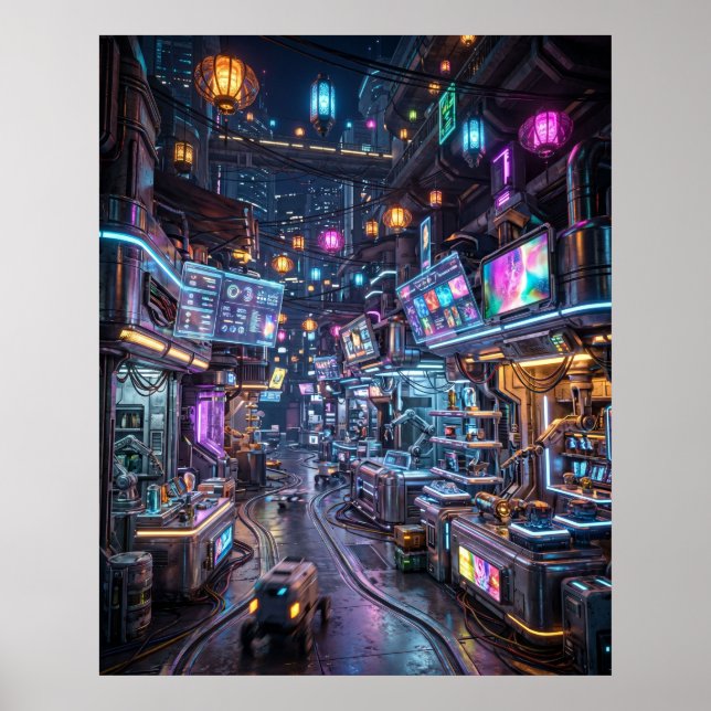 Neonmarknadsdistrikt Poster (Framsidan)