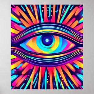 Neonöga av kosmos poster