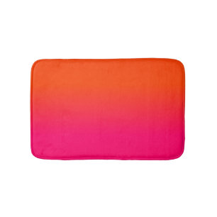 Neonorangen och neon rosa Ombre skuggar färg Badrumsmatta
