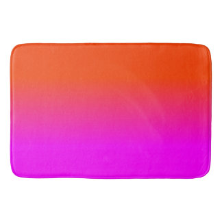 Neonorangen och shock rosa Ombre skuggar färg Badrumsmatta