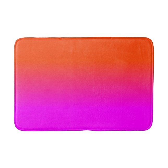 Neonorangen och shock rosa Ombre skuggar färg Badrumsmatta (Framsidan)