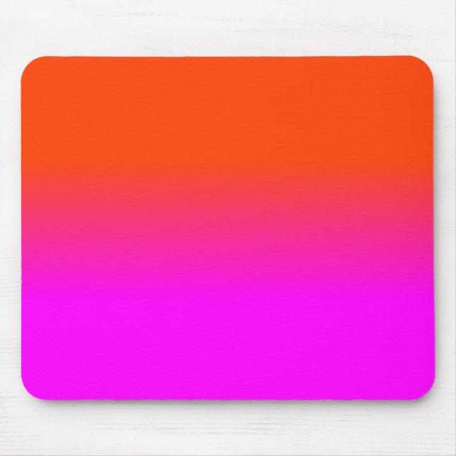 Neonorangen och shock rosa Ombre skuggar färg Musmatta (Framsidan)