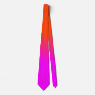 Neonorangen och shock rosa Ombre skuggar färg Slips