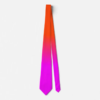 Neonorangen och shock rosa Ombre skuggar färg Slips