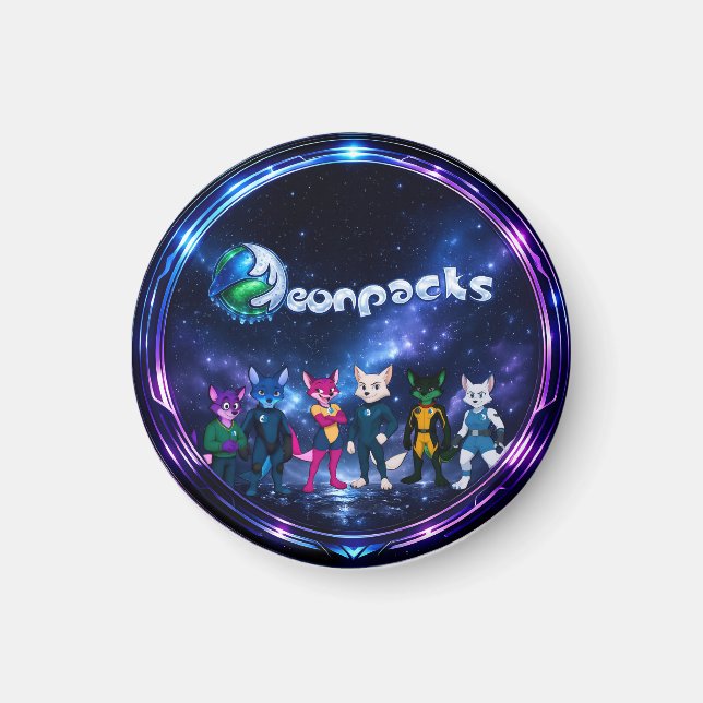 Neonpacks (cirkulär design) magnet (Framsidan)