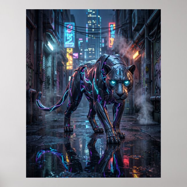 Neonpanter Midnattsgränd Poster (Framsidan)