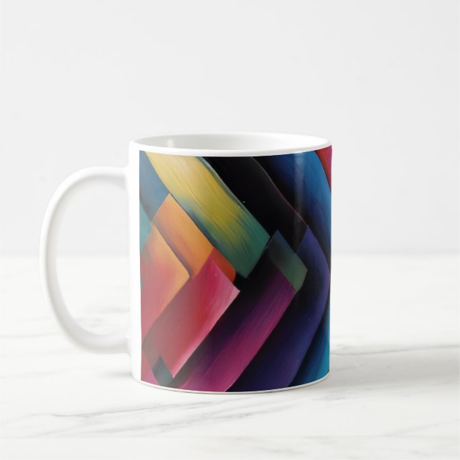 Neonpensel Regnbåge Kaffemugg (Vänster)