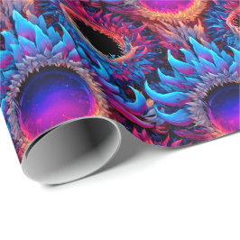 Neonportaler - Kosmisk skräckgateway-mönster Presentpapper