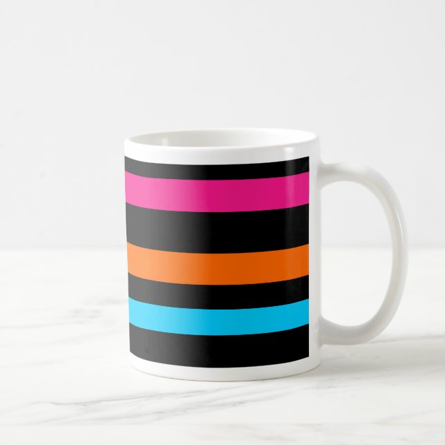 Neonrandigt Mönster Kaffemugg (Höger)