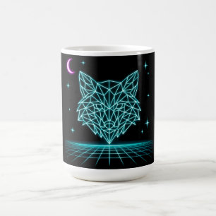 Neonräv Synthwave - Retro elektrisk jägare Kaffemugg