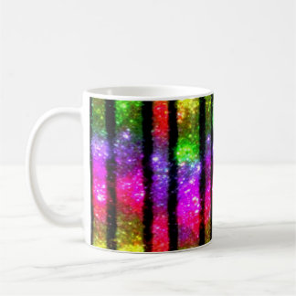 Neonregnbåge Shimmer-ränder Kaffemugg