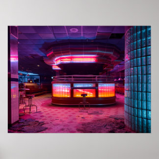 Neonrestaurang Poster