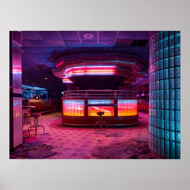 Neonrestaurang Poster (Framsidan)