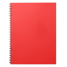 Neonröd enfärgad minimalistisk anteckningsbok