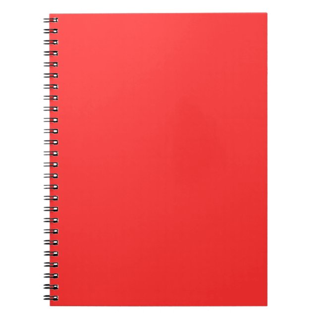 Neonröd enfärgad minimalistisk anteckningsbok (Framsidan)